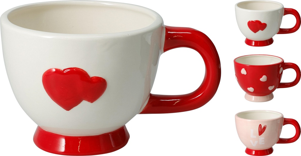 TAZA CORAZONES DOLOMITE 500ML 3MOD