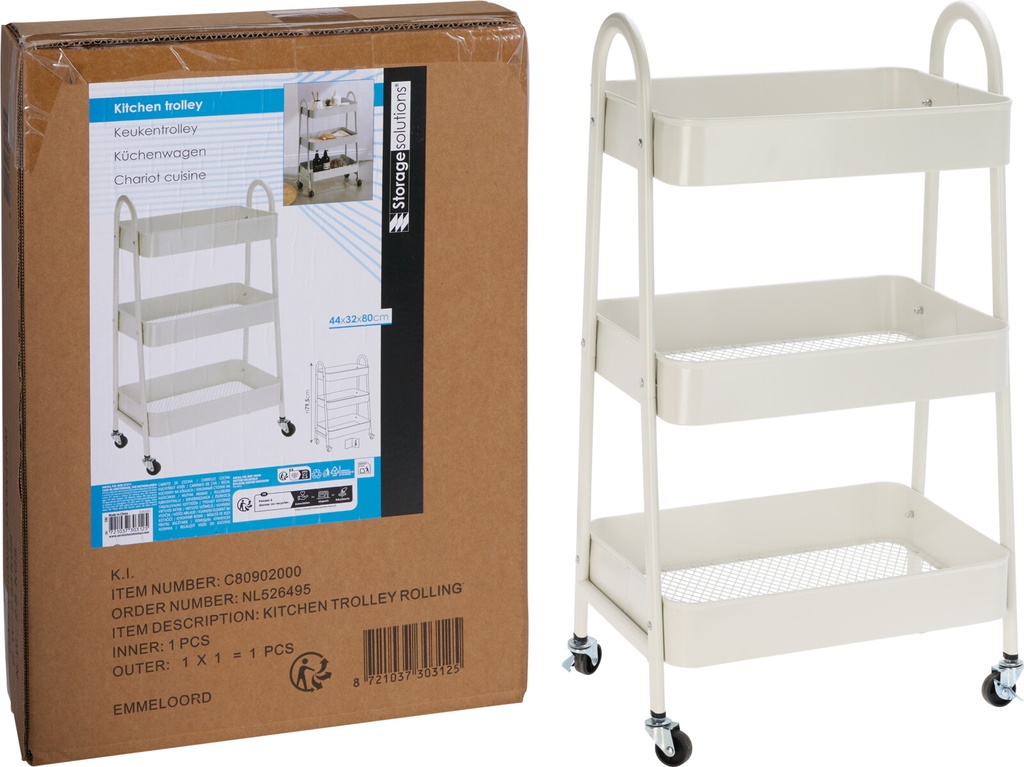 CARRITO COCINA -3 ESTANTES 440X3