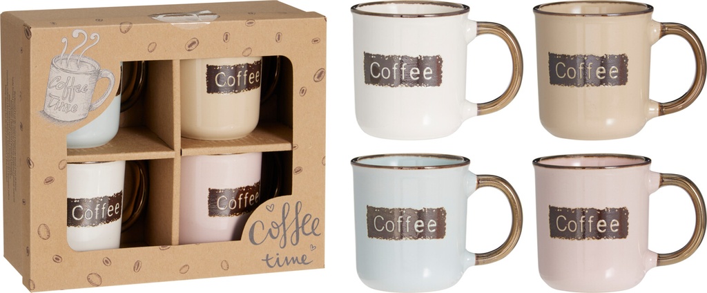 SET TAZAS 4 UNIDADES COFFEE 200ML