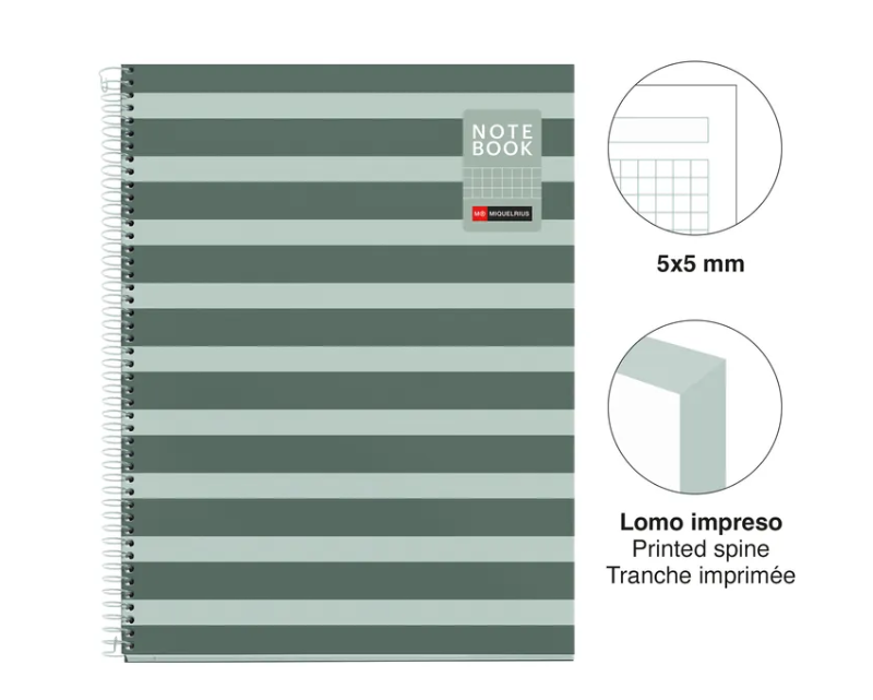 CUADERNO A4 80H CUADRICULA BETWEEN THE LINES MUSGO