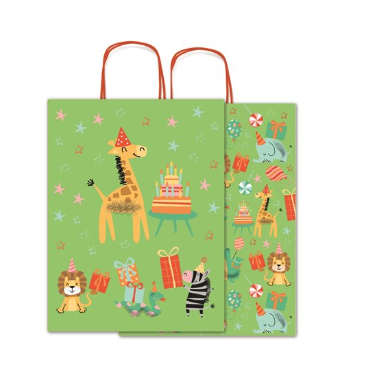 BOLSA KRAFT ALLEGRA FANTASIA ANIMALES 26X12X34CM