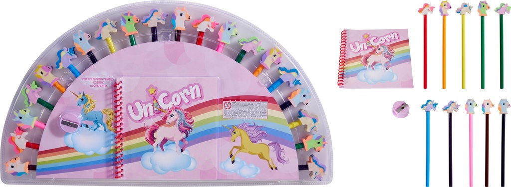 SET 22PCS LAPIZ COLOR CON GOMA