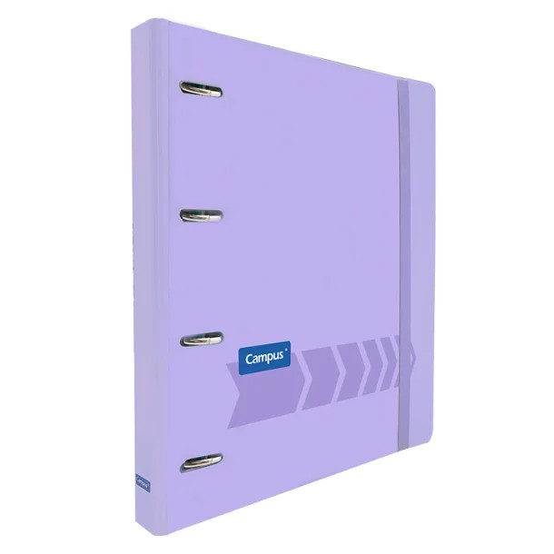 CARPETA RINGBOOK CAMPUS UNIVERSITY 4 ANILLAS+RECAMBIO VIOLETA PASTEL