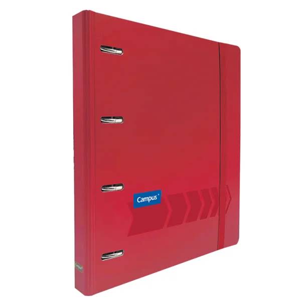 CARPETA RINGBOOK CAMPUS UNIVERSITY 4 ANILLAS+RECAMBIO ROJO