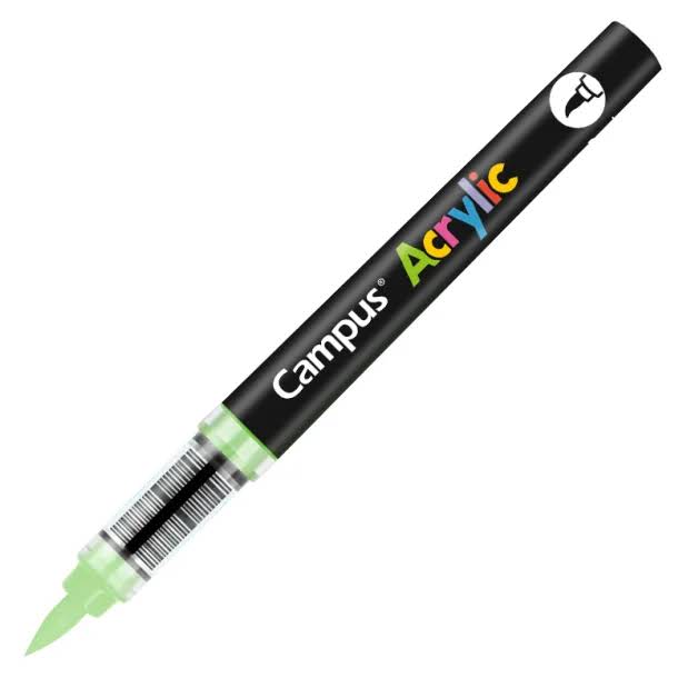 ROTULADORES ACRÍLICOS CAMPUS ACRYLIC PUNTA PINCEL CAJA 8 UD. VERDE CLARO