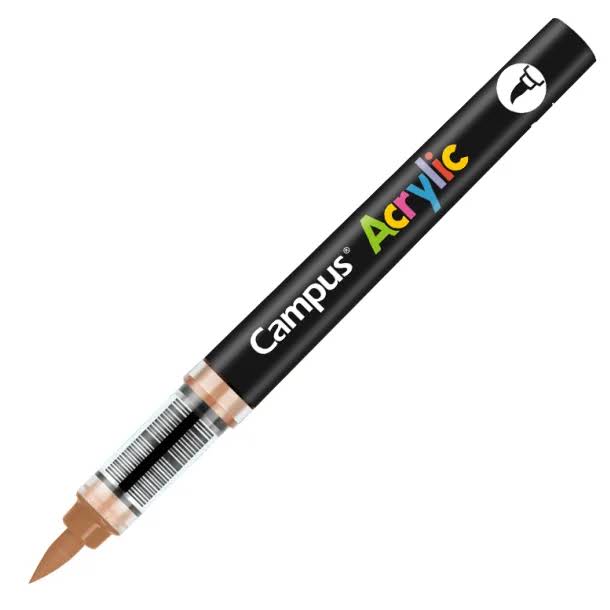 ROTULADORES ACRILICOS CAMPUS ACRYLIC PUNTA PINCEL CAJA 8 UD. MARRON CLARO