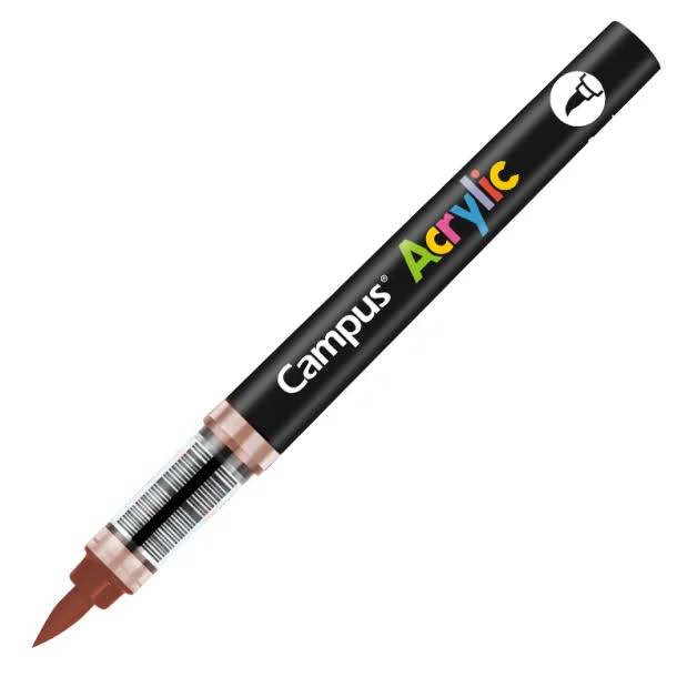 ROTULADORES ACRLICOS CAMPUS ACRYLIC PUNTA PINCEL CAJA 8 UD. MARRON