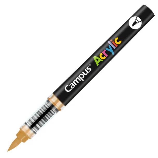 ROTULADORES ACRILICOS CAMPUS ACRYLIC PUNTA PINCEL CAJA 8 UD. OCRE