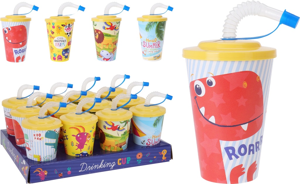 VASO CON PAJITA INFANTIL 4 MOD
