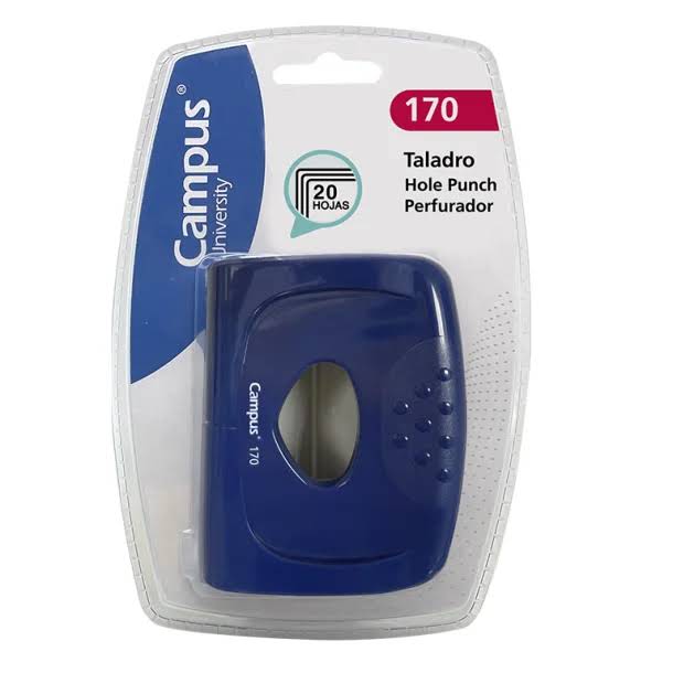 PERFORADOR SOBREMESA CAMPUS 170 20 HOJAS AZUL BLISTER
