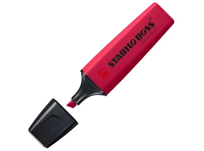 MARCADOR FLUORESCENTE STABILO BOSS NATURE EDICION WILDFLOWER ROJO BURDEOS