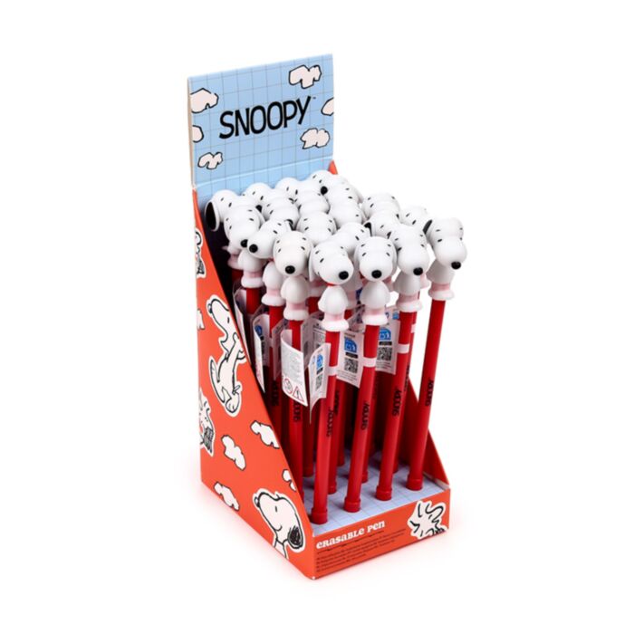 BOLIGRAFO BORRABLE INKREDIBLE CON TOPE DE SILICONA PEANUTS SNOOPY