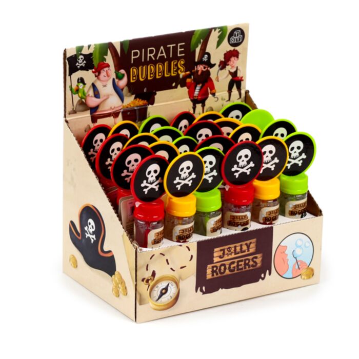 POMPERO DE JUGUETE BURBUJAS PIRATAS JOLLY ROGER