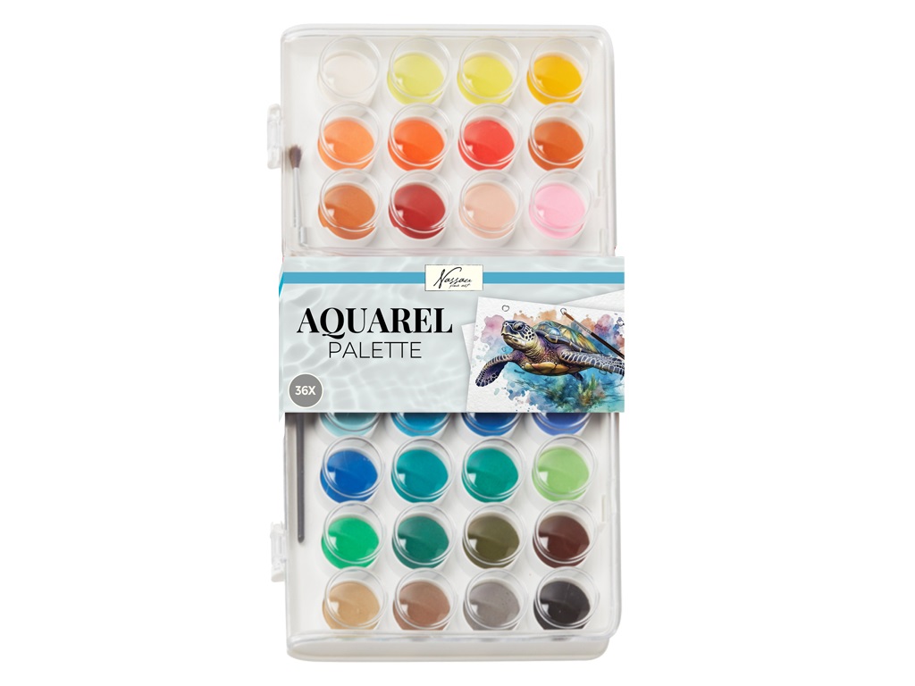 PALETA ACUARELAS 36 COLORES
