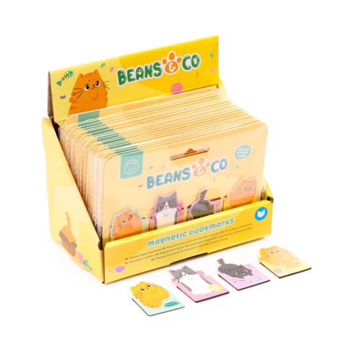 SET DE MARCAPAGINAS MAGNETICOS GATOS BEANS & CO
