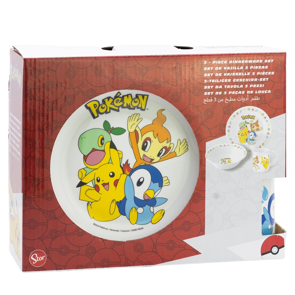 SET MERIENDA CERÁMICA 3PCS POKEMON