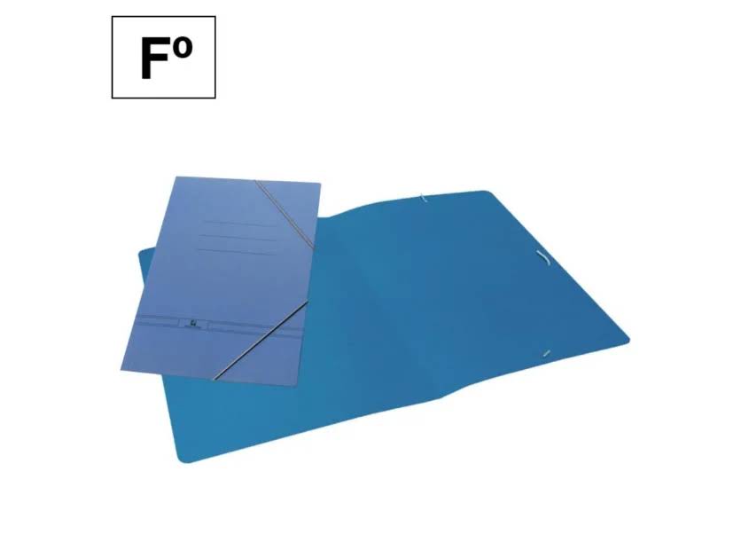 CARPETA GOMAS KARMAN FOLIO SIN SOLAPAS AZUL