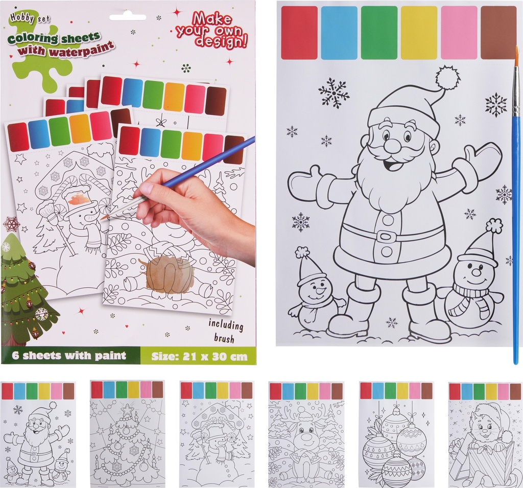 SET ACUARELA NAVIDAD