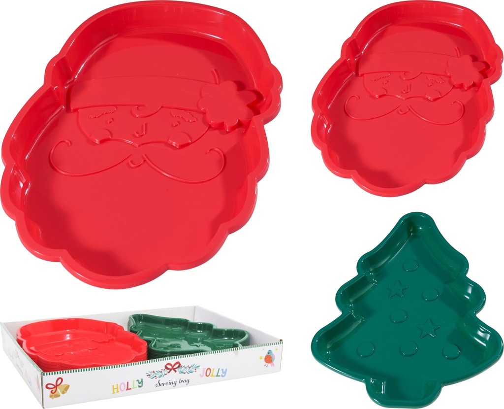 BANDEJA SERVIR NAVIDAD 25X35CM 2MOD