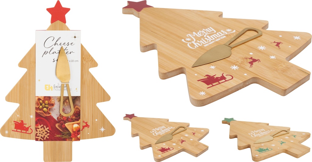 TABLA CON CUCHILLO NAVIDAD 2PZS
