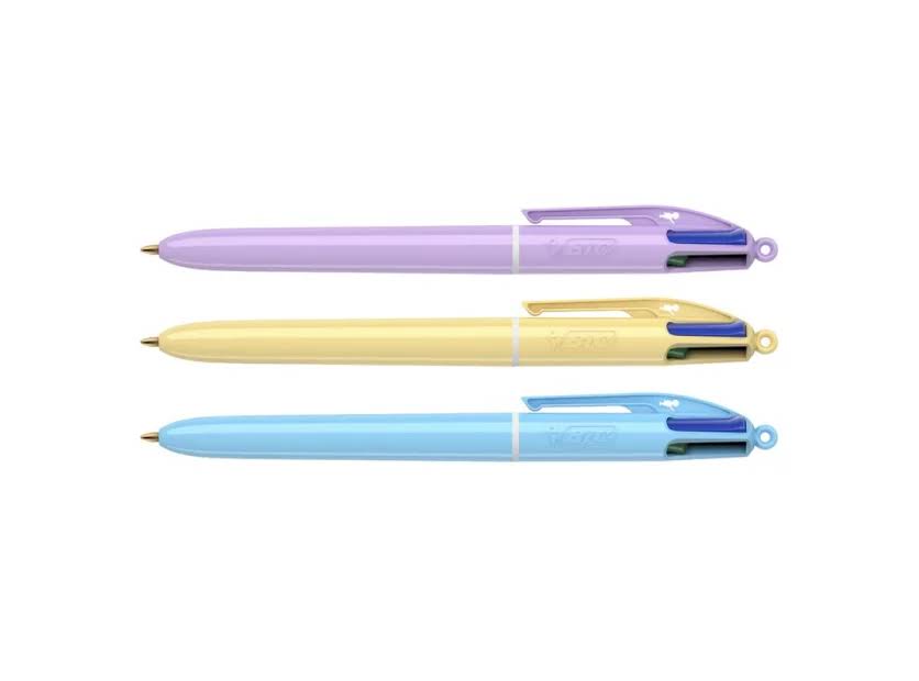 BOLIGRAFO TINTA ACEITE BIC 4 COLOURS PASTEL 4 COLORES