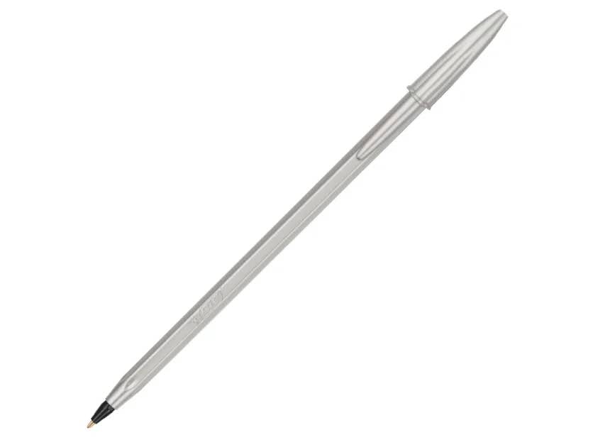 BOLIGRAFO TINTA ACEITE BIC CRISTAL EDICION GLACE PLATEADO