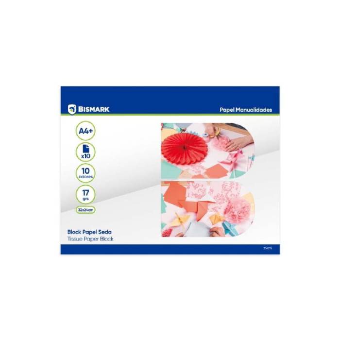 BLOCK PAPEL SEDA 32X24 10 COLORES