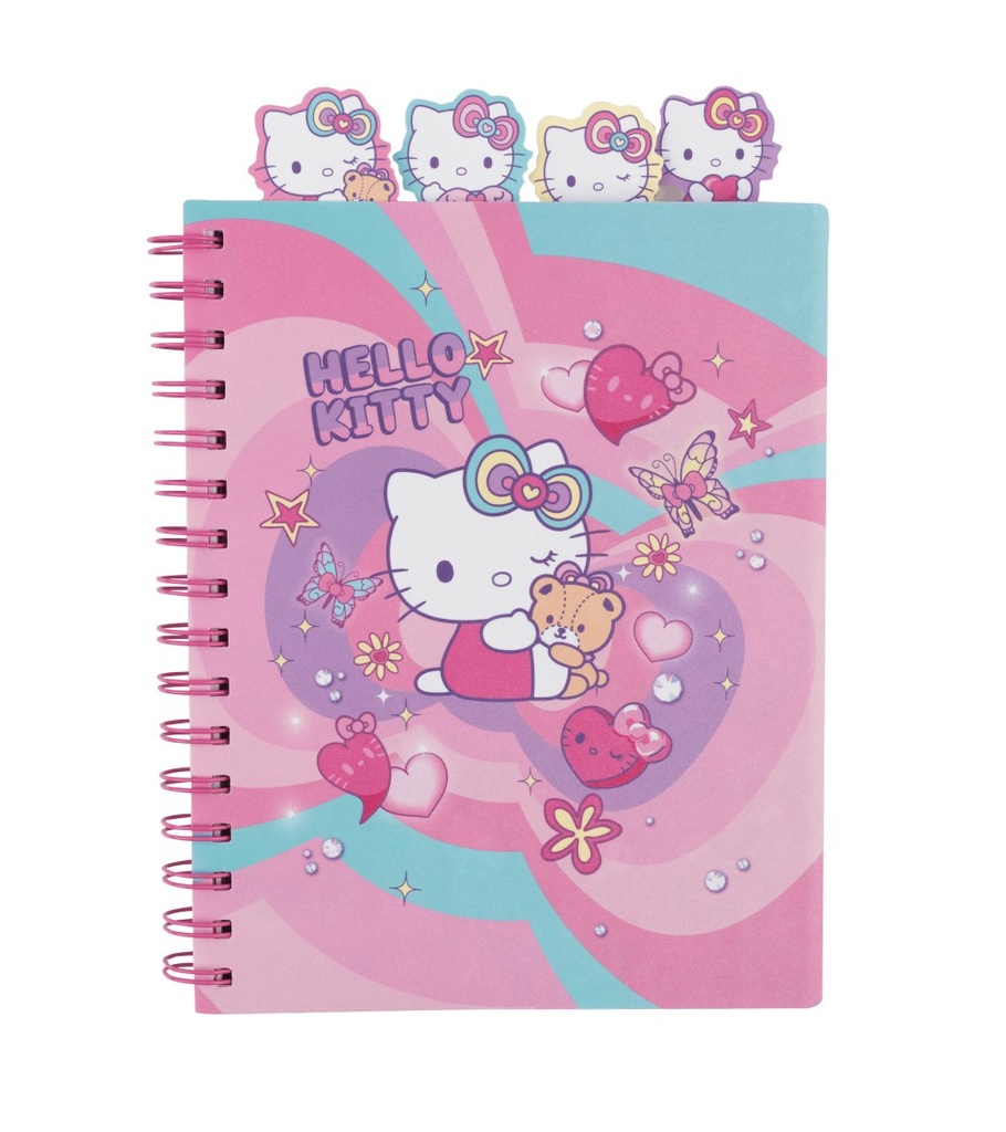 CUADERNO ESPIRAL A5 DIVISORES 100H CUADRIC HELLO KITTY SWEET