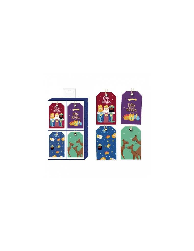 ETIQUETAS COLGANTES REYES MAGOS PACK 24UD