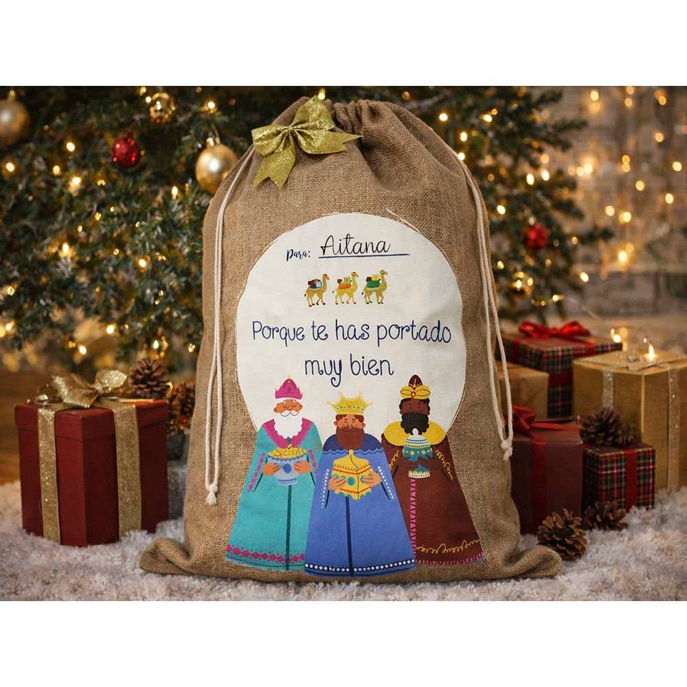SACO REGALOS REYES MAGOS GRANDE 50X70 CM