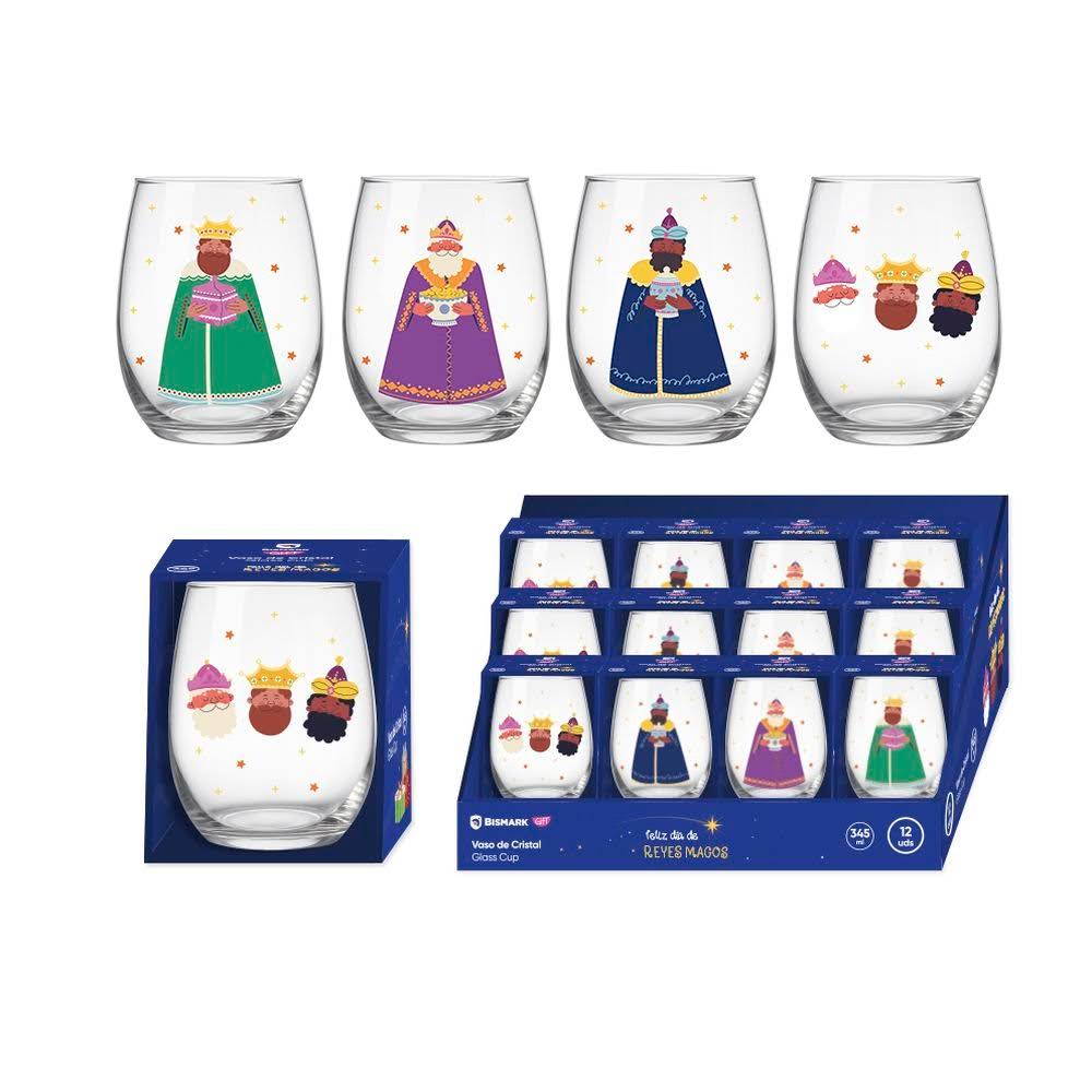 VASO CRISTAL 345 ML REYES MAGOS