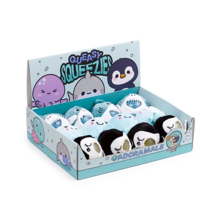 JUGUETE ESTRUJABLE DE PELUCHE QUEASY SQUEEZIES ANIMALES MARINOS
