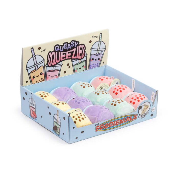 JUGUETE ESTRUJABLE DE PELUCHE QUEASY SQUEEZIES TÉ CON BURBUJAS FOODIEMALS