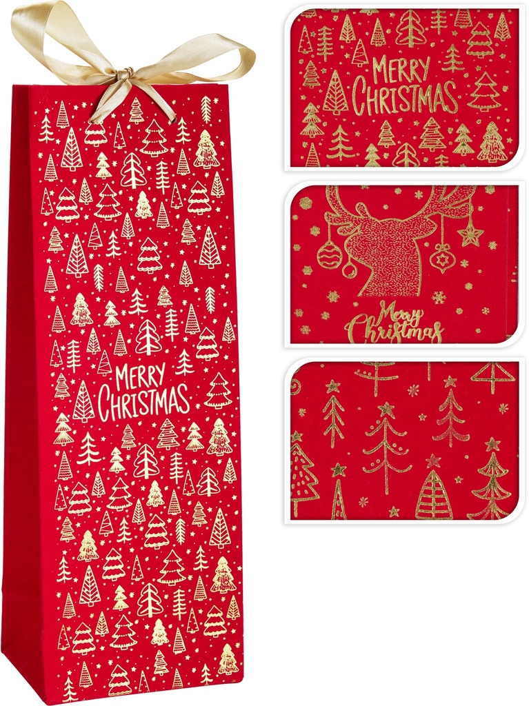 BOLSA REGALO TERCIOPELO BOTELLA 12X35CM