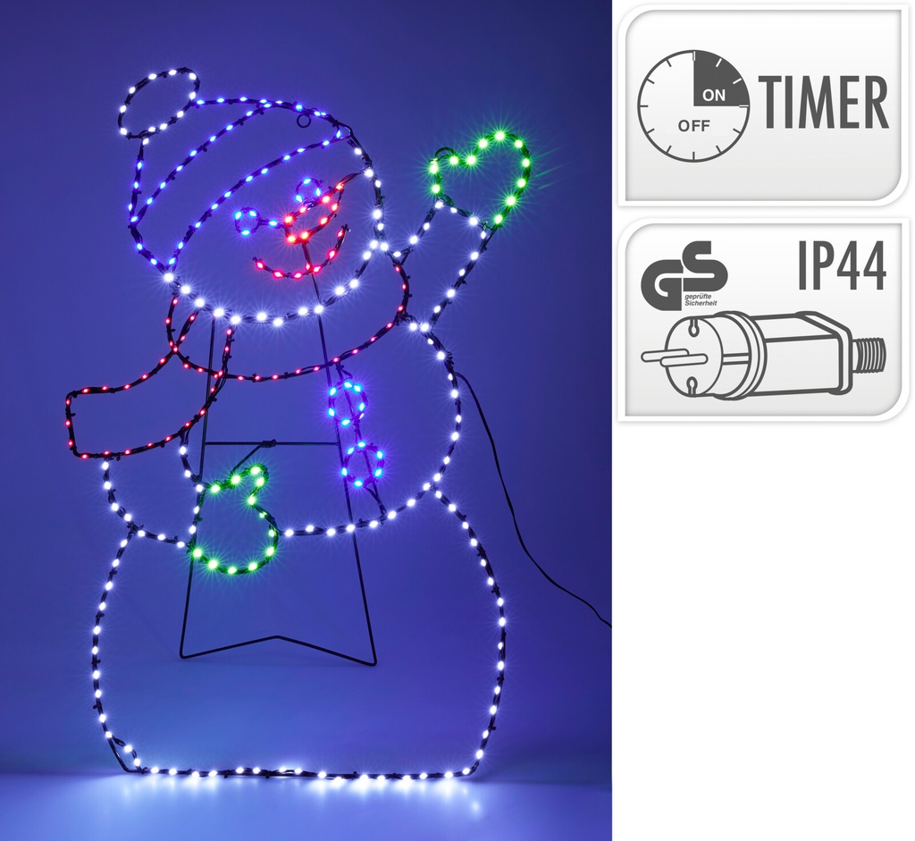 MUÑECO NIEVE 79CM 255LED