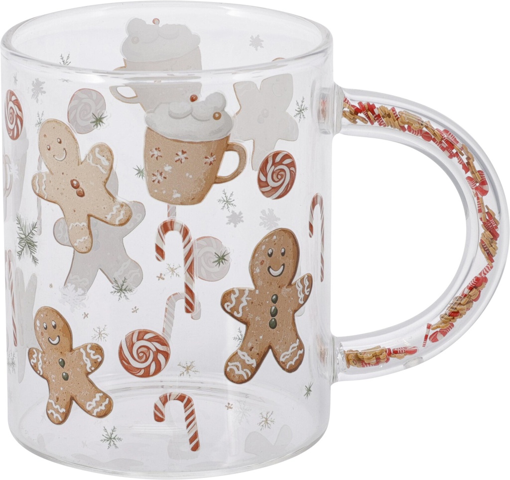 TAZA NAVIDAD BOROSILICATO JENGIBRE