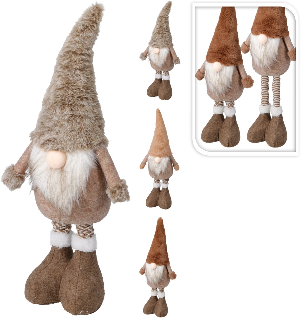 GNOMO NAVIDAD PATAS TELESCOPICAS 55CM