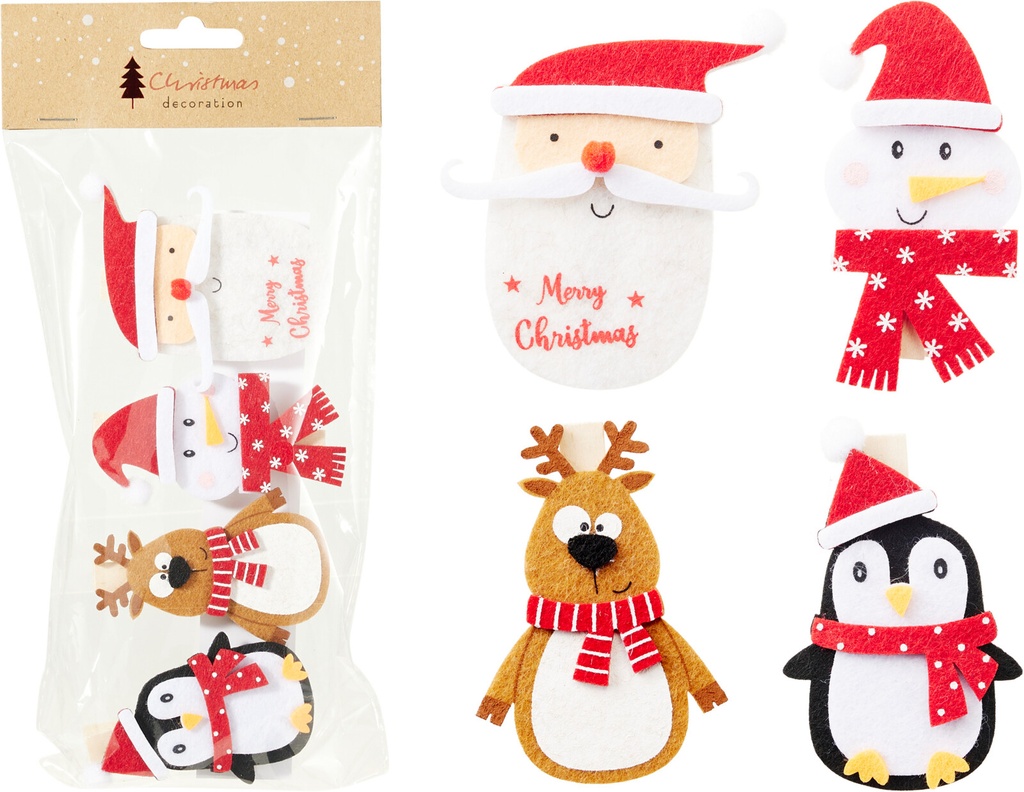 PINZAS FIELTRO NAVIDAD