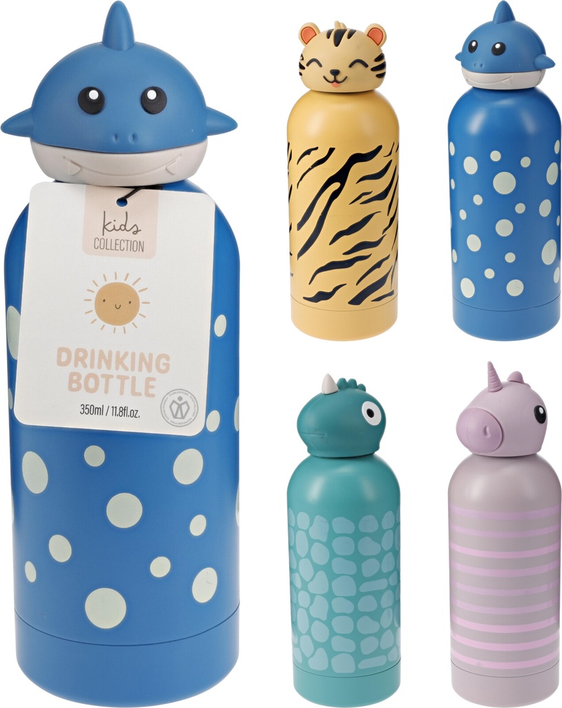 BOTELLA TERMICA ANIMALES 350ML 4MOD