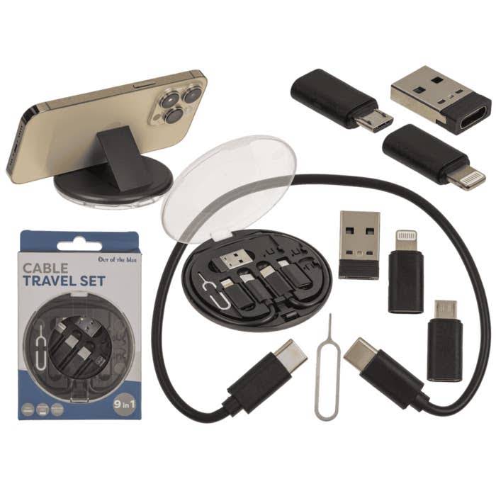 JUEGO DE CABLES DE VIAJE ADAPTADOR: USB C A USB