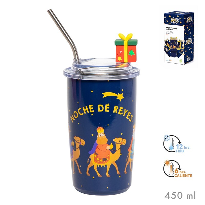 VASO TERMICO 450ML REYES MAGOS