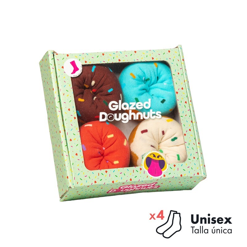 SET  CALCETINES CAJA DONUTS 4 PARES