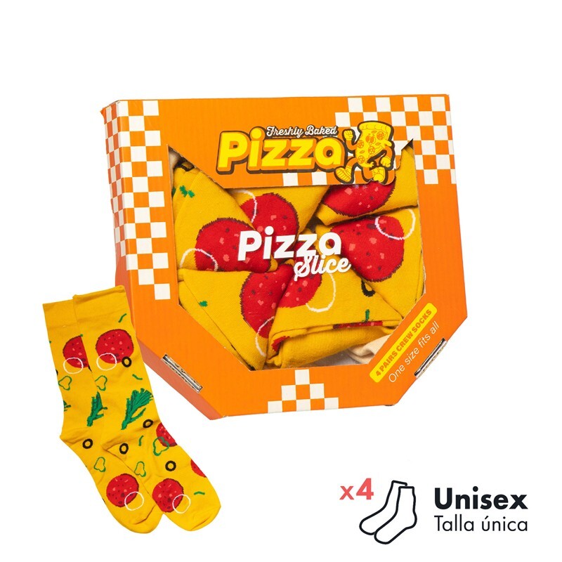 SET CALCETINES PIZZA 4 PARES