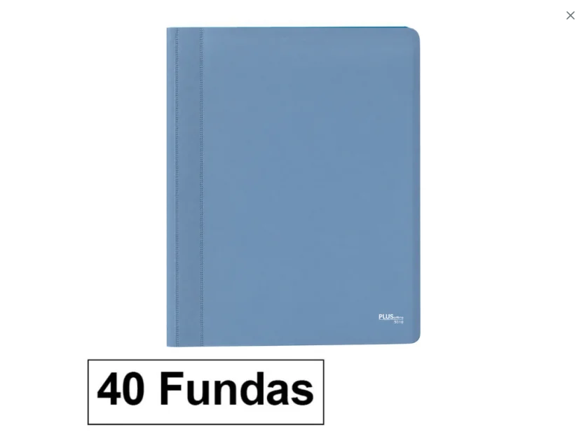 CARPETA PLUS OFFICE 6010 A4 PLASTICO 20 FUNDAS AZUL GRISACEO