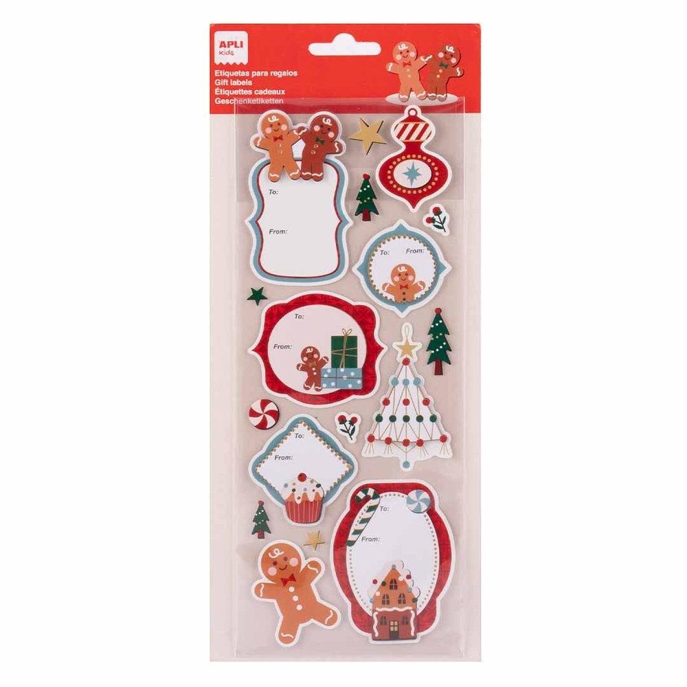 ETIQUETAS DE REGALO NAVIDAD - GALLETA