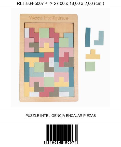 PUZZLE INTELIGENCIA ENCAJAR PIEZAS