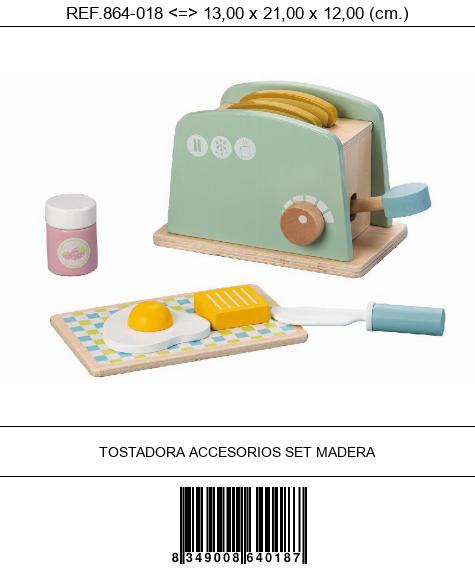 TOSTADORA ACCESORIOS SET MADERA