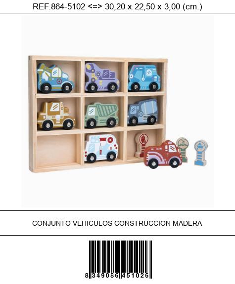 CONJUNTO VEHICULOS CONSTRUCCION MADERA