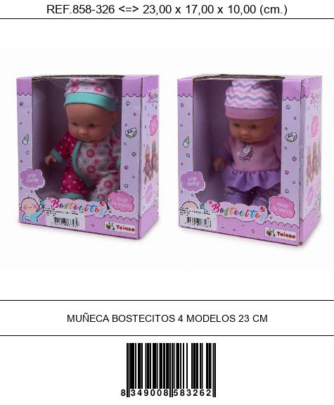 MUÑECA BOSTECITOS 4 MODELOS 23 CM