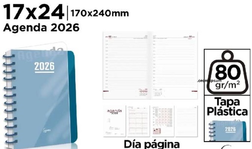 [927051] AGENDA 2026 OFICINA PP AZUL 17X24 D/P